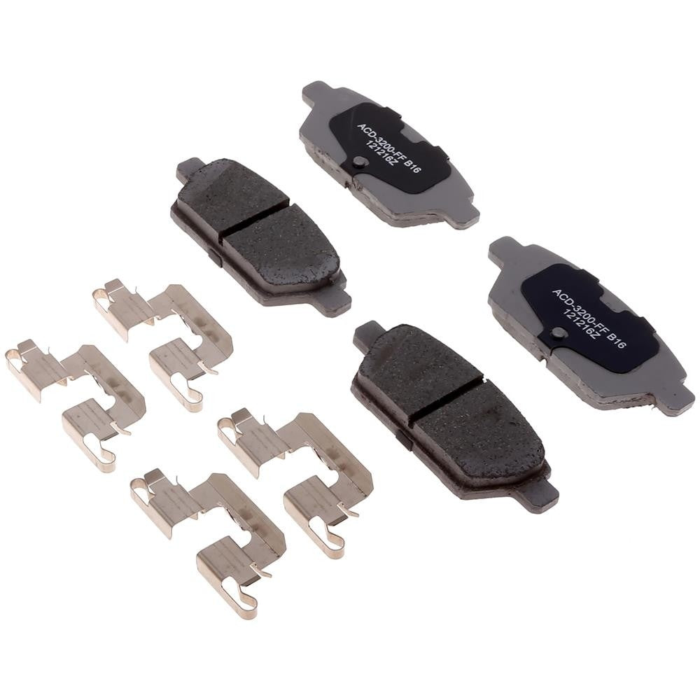 REPLACED BY 14D1161CHF1. Ceramic Rear Disc Brake Pad Set with Hardware - A.C. Delco 14D1161CH