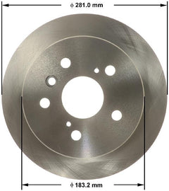 Brake Rotor, Rear - Bendix Drum & Rotors PRT6156