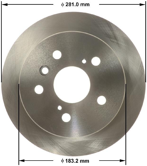Brake Rotor, Rear - Bendix Drum & Rotors PRT6156