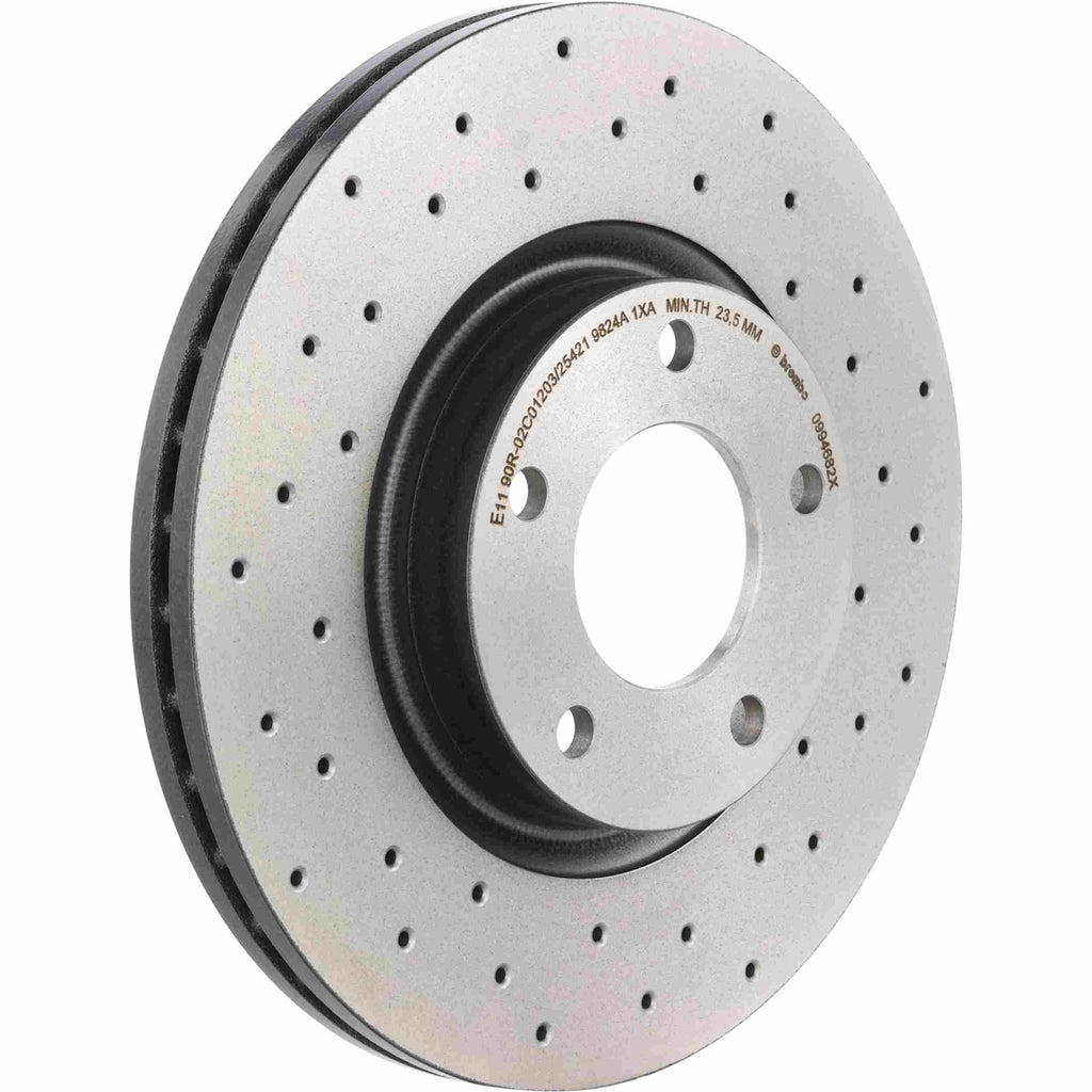 Brembo Premium UV Coated Brake Rotor - Xtra Cross Drilled  (300 mm) - Brembo 09.9468.2X