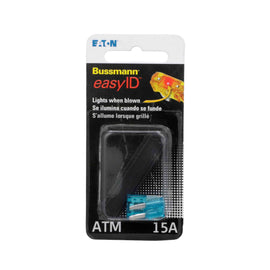 Atm-15 Amp Easyid Fuse-2 Per Card - Bussman Fuses BP-ATM-15ID