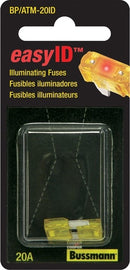 Atm-20 Amp Easyid Fuse-2 Per Card - Bussman Fuses BP-ATM-20ID