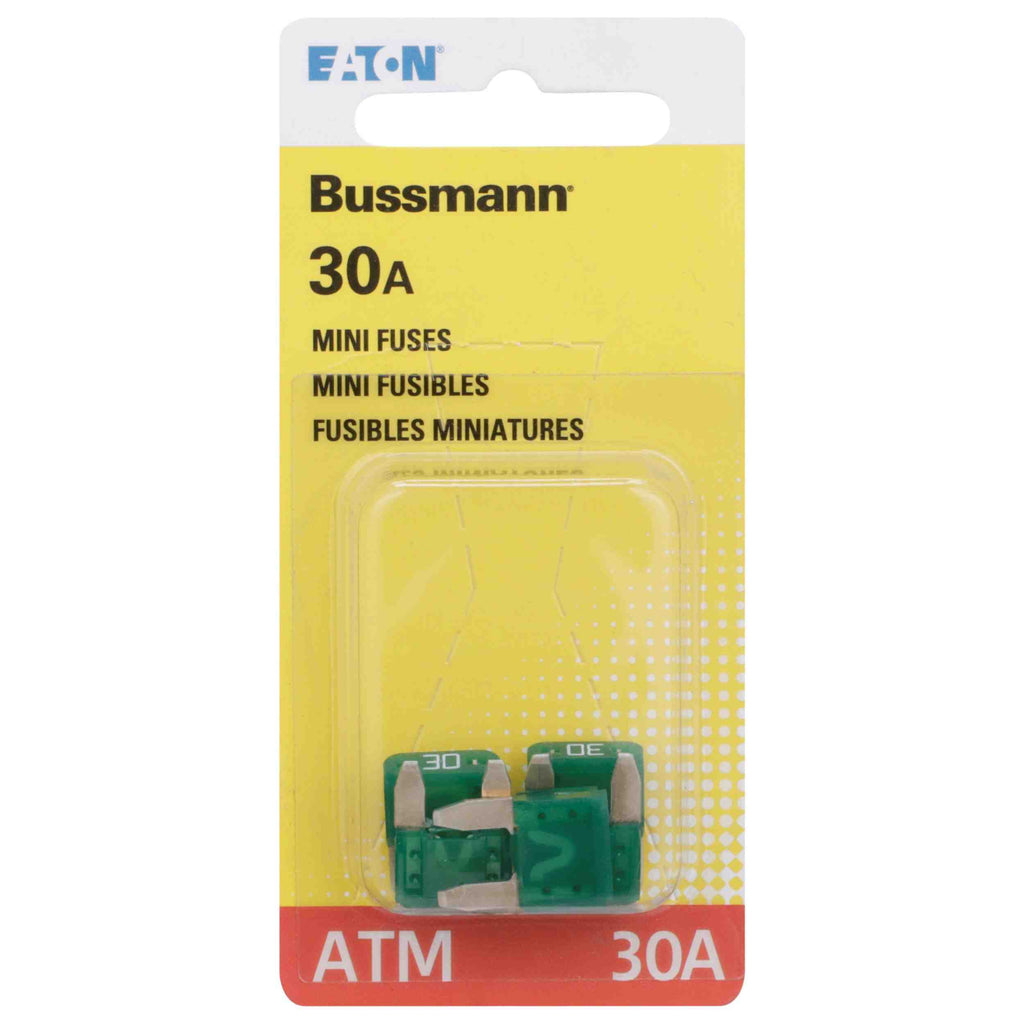 Atm-30 Amp Blade Fuse-5 Per Card - Bussman Fuses BP-ATM-30-RP