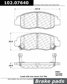 C-Tek Semi-Metallic Brake Pads with Shims - Centric Parts 102.07640