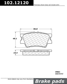 C-Tek Semi-Metallic Brake Pads with Shims - Centric Parts 102.12120