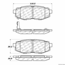 C-Tek Ceramic Brake Pads with Shims - Centric Parts 103.11240
