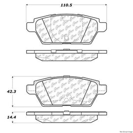 Brake Pad Set, Rear - Centric Parts 103.11610