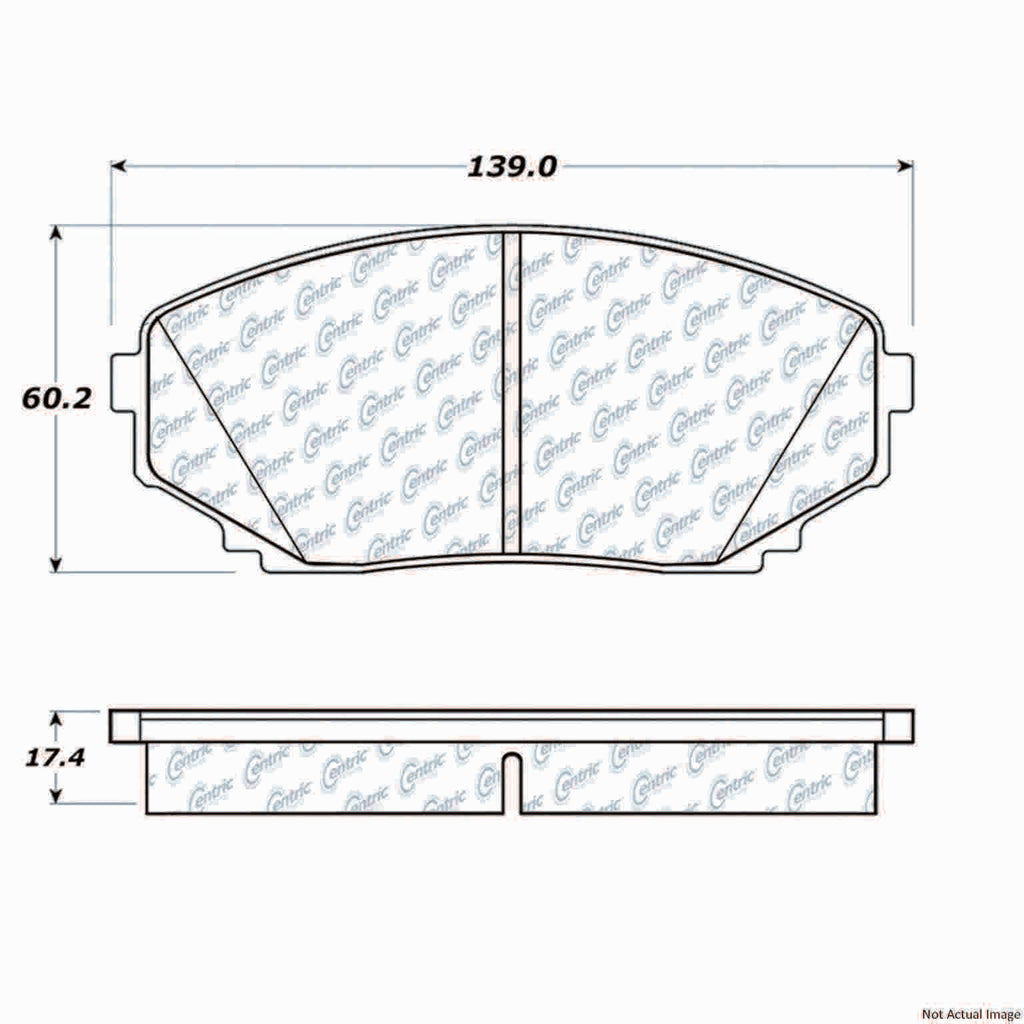 C-Tek Ceramic Brake Pads with Shims - Centric Parts 103.12580