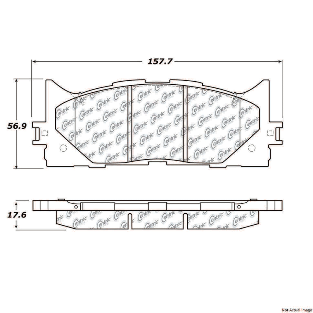 C-Tek Ceramic Brake Pads with Shims - Centric Parts 103.12930