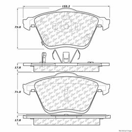 Brake Pad Set, Front - Centric Parts 104.11860