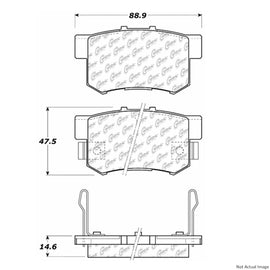 Posi-Quiet Extended Wear Semi-Metallic Brake Pads with Shims and Hardware - Centric Parts 106.05370