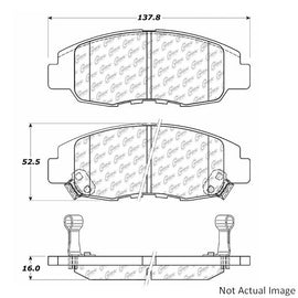 Posi-Quiet Extended Wear Semi-Metallic Brake Pads with Shims and Hardware - Centric Parts 106.07640