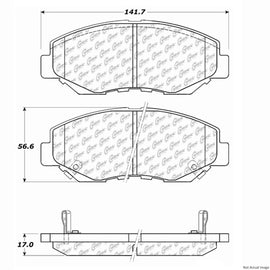 Posi-Quiet Extended Wear Semi-Metallic Brake Pads with Shims and Hardware - Centric Parts 106.09140