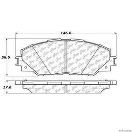 Posi-Quiet Extended Wear Semi-Metallic Brake Pads with Shims and Hardware - Centric Parts 106.12110