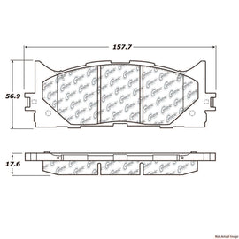 Posi-Quiet Extended Wear Semi-Metallic Brake Pads with Shims and Hardware - Centric Parts 106.12930