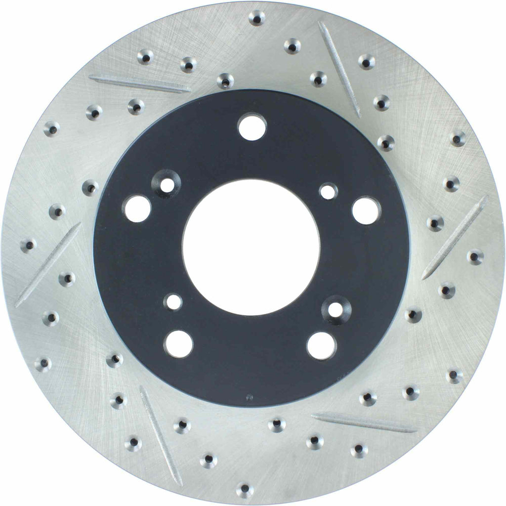 StopTech Sport Drilled & Slotted Brake Rotor; Front Left (262 mm) - Centric Parts 127.40056L