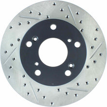 Load image into Gallery viewer, StopTech Sport Drilled &amp; Slotted Brake Rotor; Front Left (262 mm) - Centric Parts 127.40056L