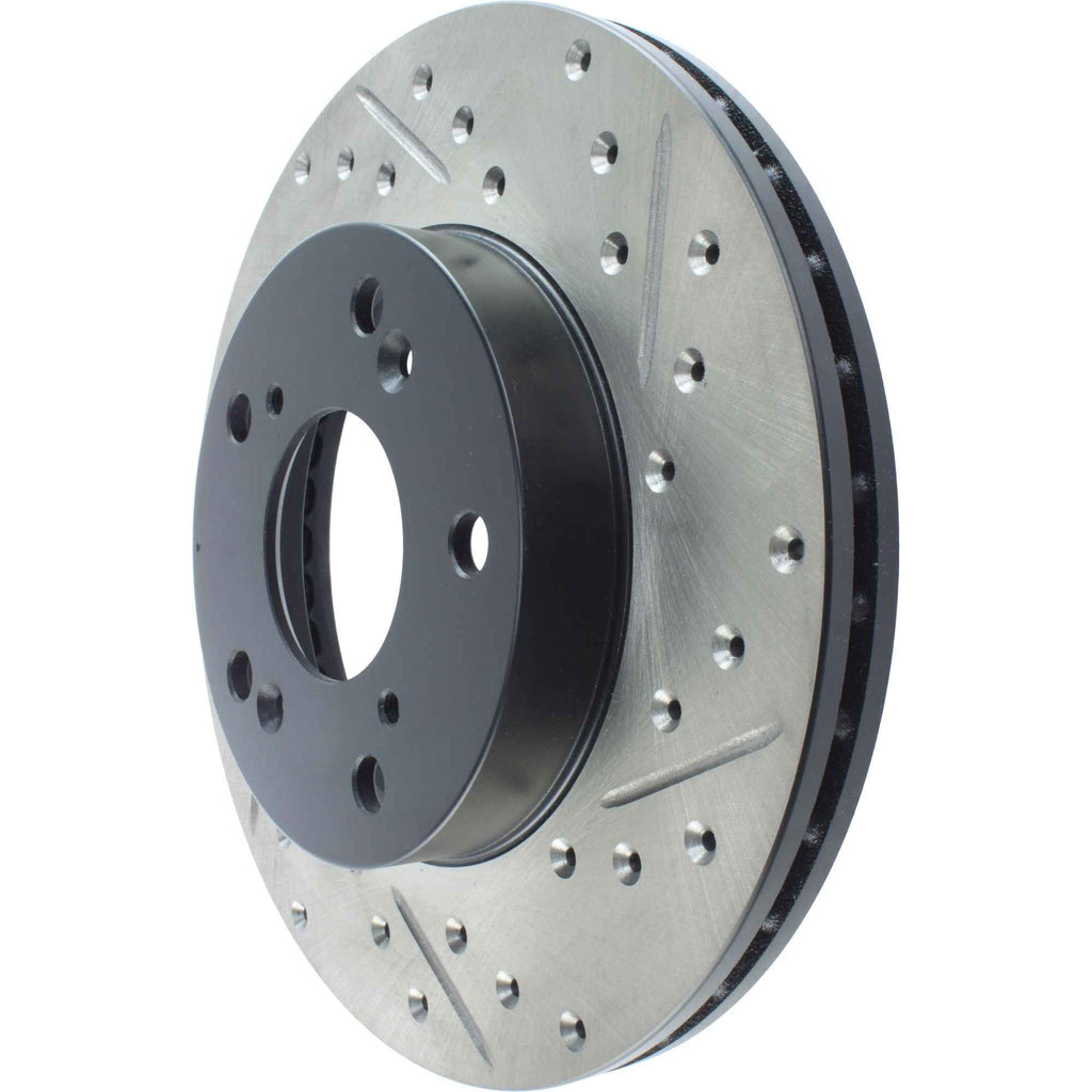 StopTech Sport Drilled & Slotted Brake Rotor; Front Left (262 mm) - Centric Parts 127.40056L