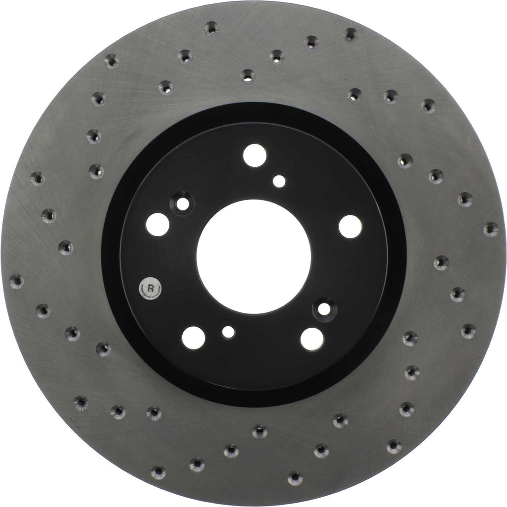 StopTech Sport Cross Drilled Brake Rotor; Front Right (300 mm) - Centric Parts 128.40057R