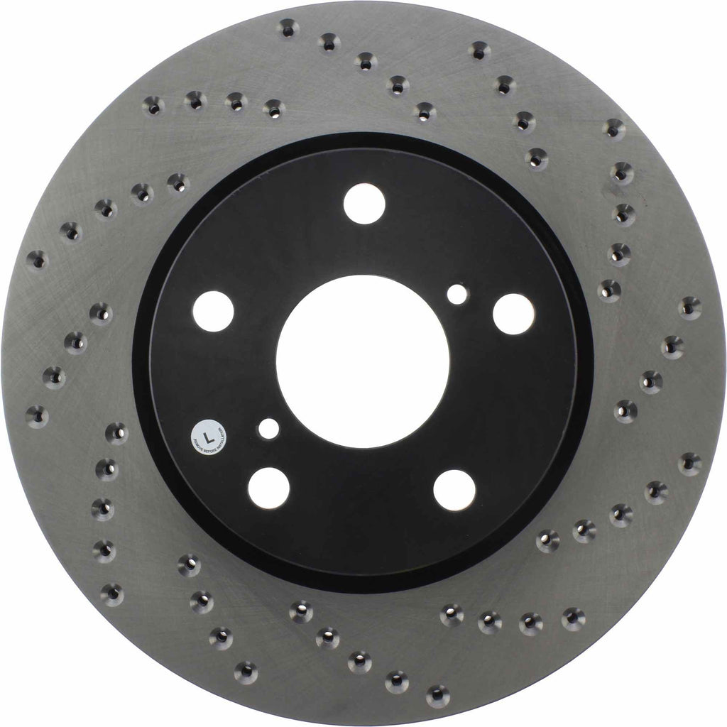 StopTech Sport Cross Drilled Brake Rotor; Front Left (275 mm) - Centric Parts 128.44147L