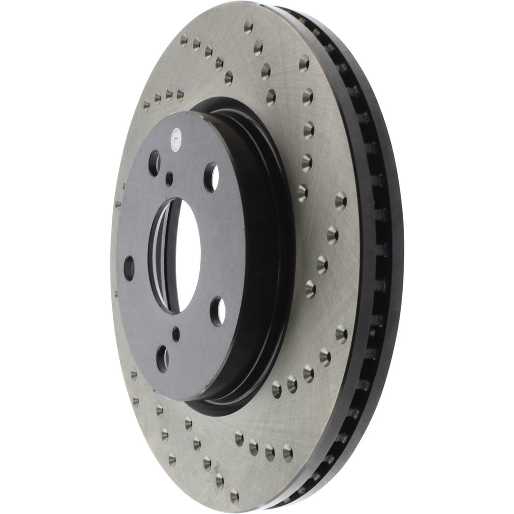 StopTech Sport Cross Drilled Brake Rotor; Front Left (275 mm) - Centric Parts 128.44147L