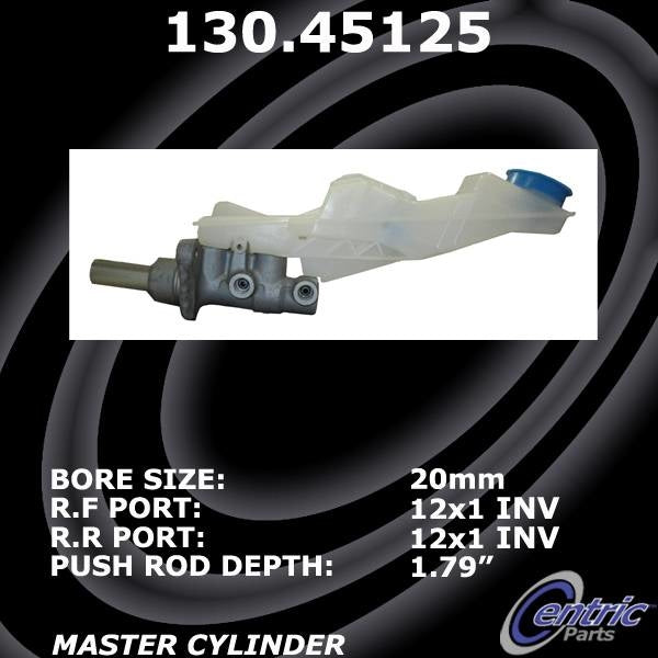 Centric Premium Brake Master Cylinder - Centric Parts 130.45125