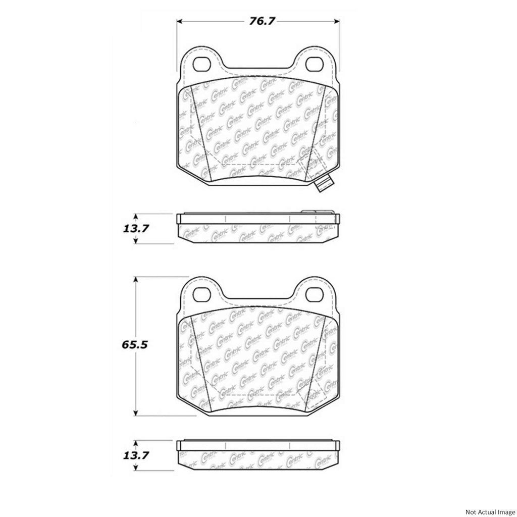 Centric Premium Semi-Metallic Brake Pads with Shims and Hardware - Centric Parts 300.09610