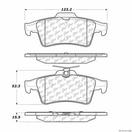 Centric Premium Semi-Metallic Brake Pads with Shims and Hardware - Centric Parts 300.10950