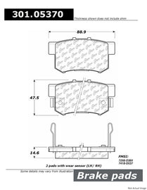 Centric Premium Ceramic Brake Pads with Shims and Hardware - Centric Parts 301.05370