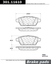 Load image into Gallery viewer, Brake Pad Set, Rear - Centric Parts 301.11610