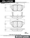 Centric Premium Ceramic Brake Pads with Shims and Hardware - Centric Parts 301.14230