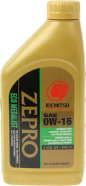 REPLACED BY 30013013-75000C020. Idemitsu Zepro Eco Medalist 0w16 1 Quart - Idemitsu Zepro 30010097-75000C020