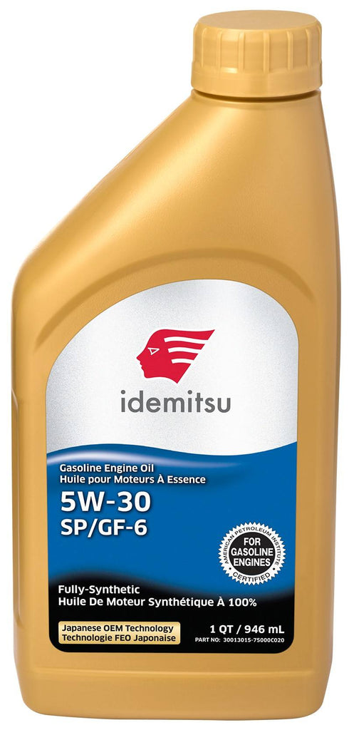 REPLACED BY 30015204-75000C020. Idemitsu Full Syn 5w30 1 Quart - Idemitsu 30013015-75000C020