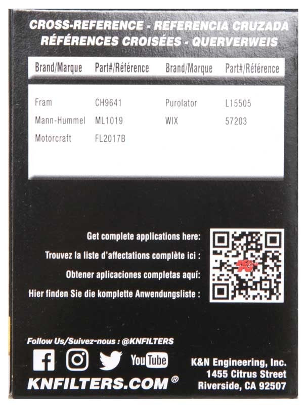 Engine Oil Filter - K&N Filters HP-7013