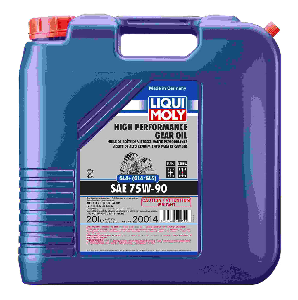 High Performance Gear Oil (GL4+) SAE 75W-90 - Liqui Moly 20014