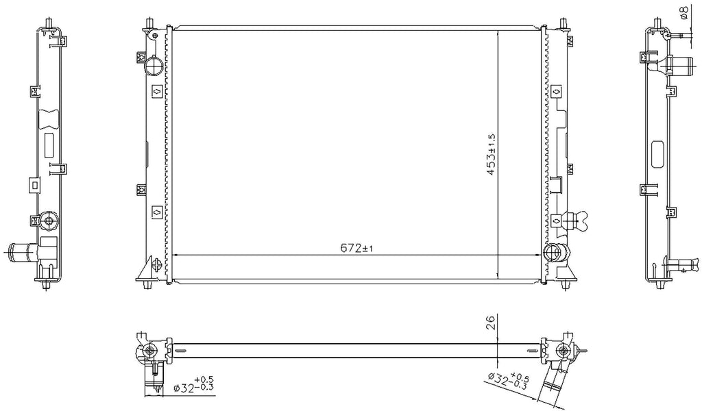 Radiator - Nissens 606297