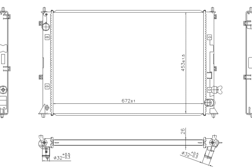 Radiator - Nissens 606297