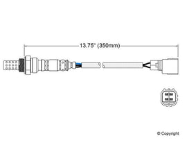 Walker Products 250-24360 Oxygen Sensor 4-W Direct Fit Narrow-Band - Walker 250-24360