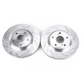Powerstop Evolution Performance Coated Brake Rotor - Drilled and Slotted (296 mm) - Powerstop JBR1127XPR