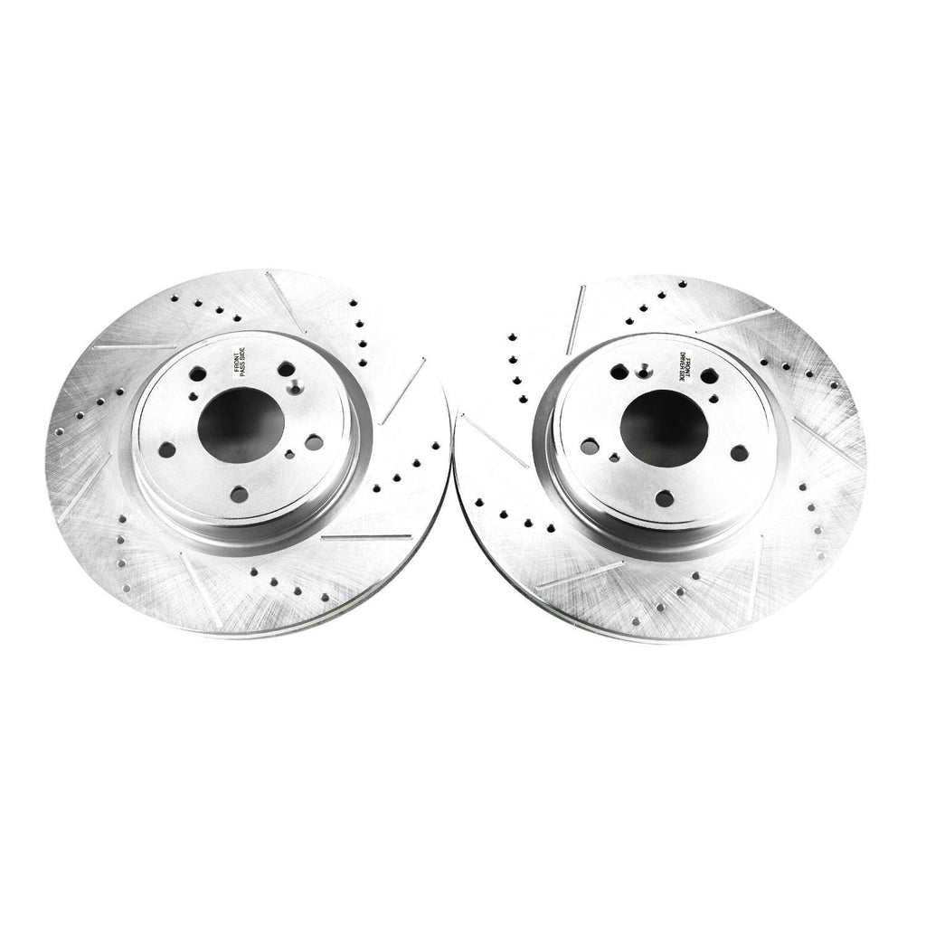 Powerstop Evolution Performance Coated Brake Rotor - Drilled and Slotted (312 mm) - Powerstop JBR1750XPR