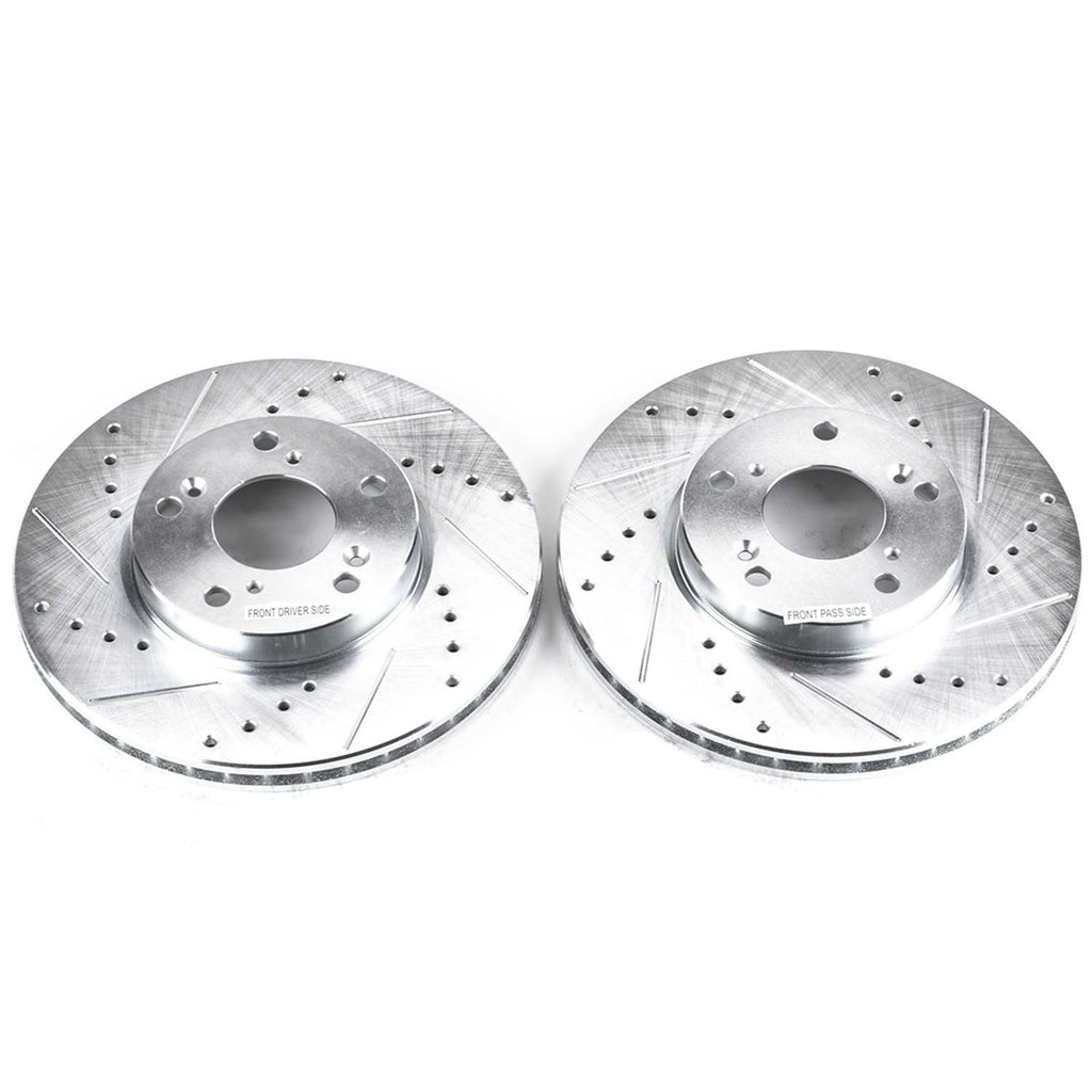 Powerstop Evolution Performance Coated Brake Rotor - Drilled and Slotted (282 mm) - Powerstop JBR709XPR