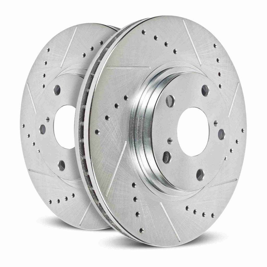 Powerstop Evolution Performance Coated Brake Rotor - Drilled and Slotted (262 mm) - Powerstop JBR962XPR