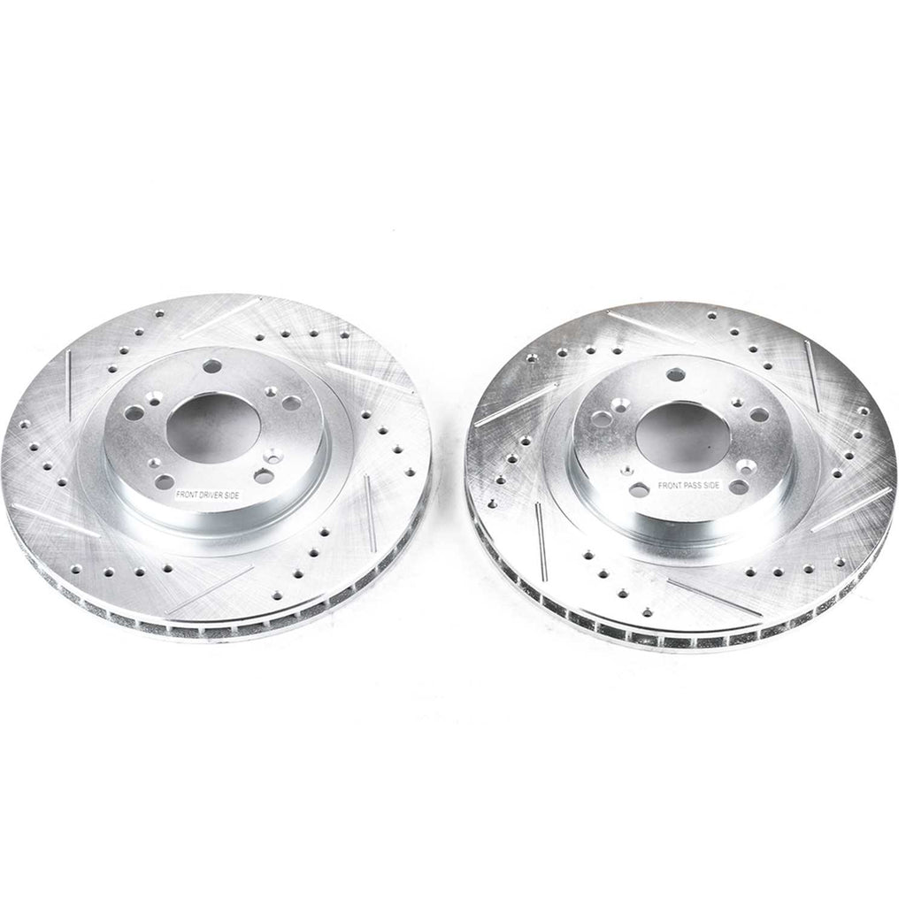 Powerstop Evolution Performance Coated Brake Rotor - Drilled and Slotted (300 mm) - Powerstop JBR991XPR