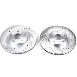 Powerstop Evolution Performance Coated Brake Rotor - Drilled and Slotted (300 mm) - Powerstop JBR991XPR