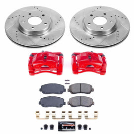 Z23 Daily Driver Carbon-Fiber Ceramic Pads Drilled & Slotted Rotor & Caliper Kit - Powerstop KC6967