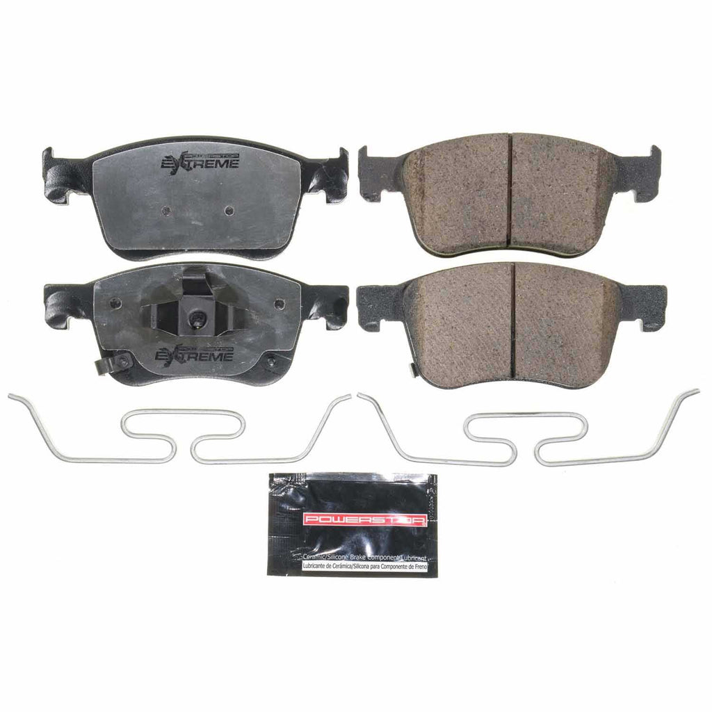PowerStop - Z26 Performance Carbon-Fiber Ceramic Brake Pads with Hardware Kit - Powerstop Z26-2115