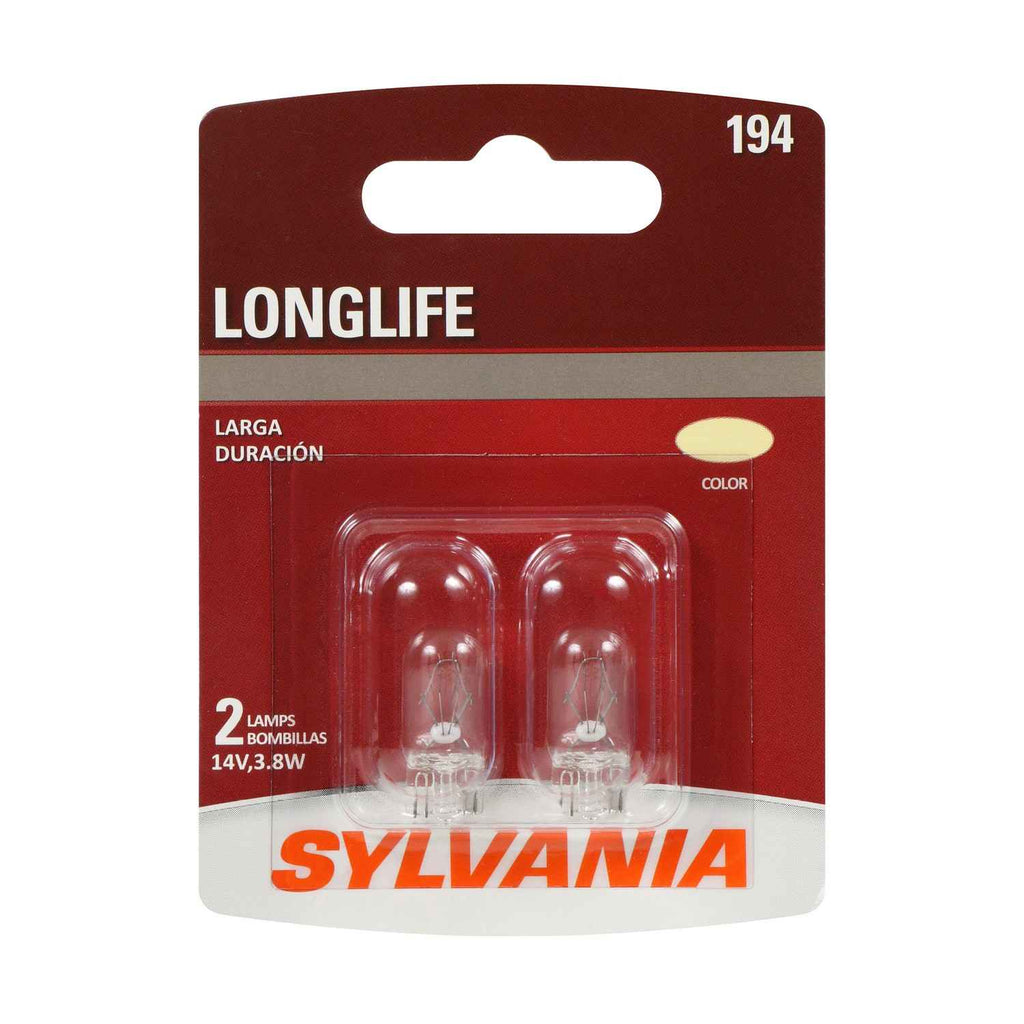194 Long Life Incandescent - Sylvania Bulbs 194LL.BP2