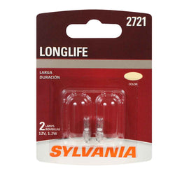 2721 Long Life Incandescent - Sylvania Bulbs 2721LL.BP2