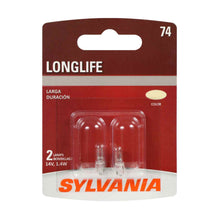 Load image into Gallery viewer, 74 Long Life Incandescent Blister Card 2 - Sylvania Bulbs 74LL.BP2