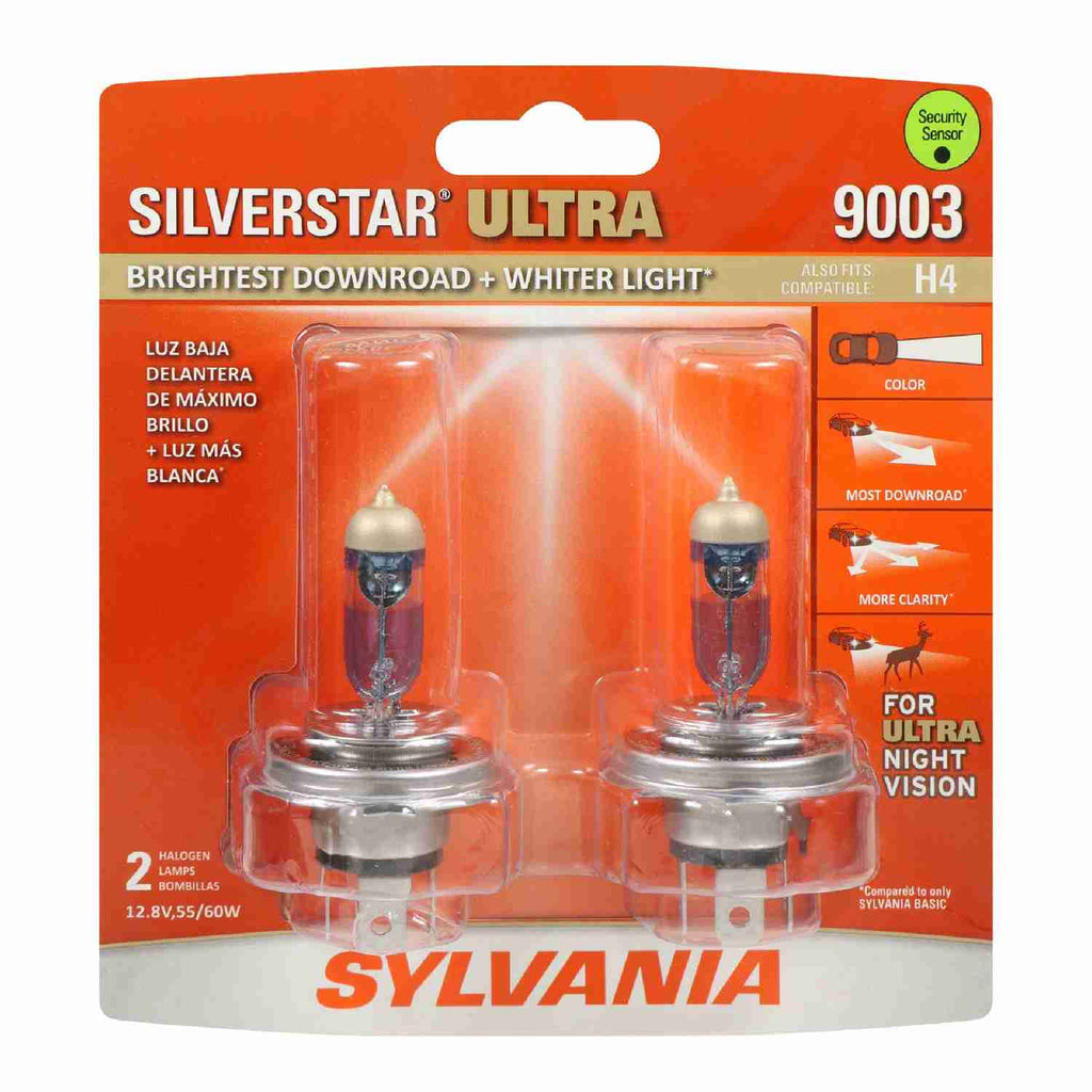 9003 Silverstar Ultra Halogen - Sylvania Bulbs 9003SU.BP2